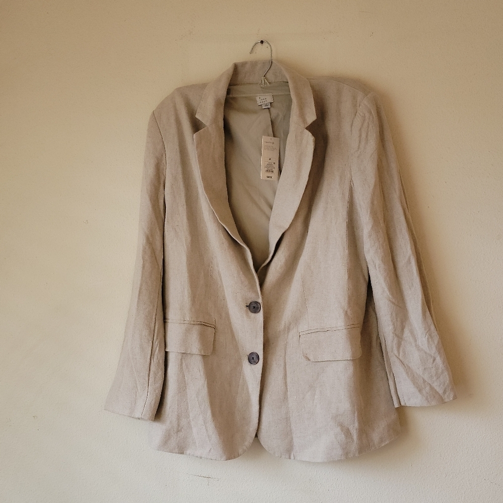A New Day Beige Blazer with Button Details Size‎ M